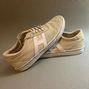 Vintage Huf The Galaxy Shoes Size 11 White Cream Gum Vulcanized Skate Shoes